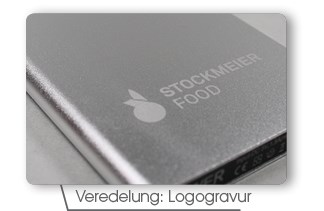 Powerbank "POWERCharger Metal 4000 mAh" schwarz