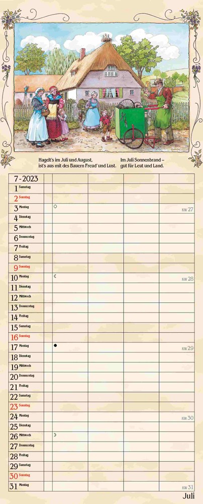 Bauernkalender für die Familie