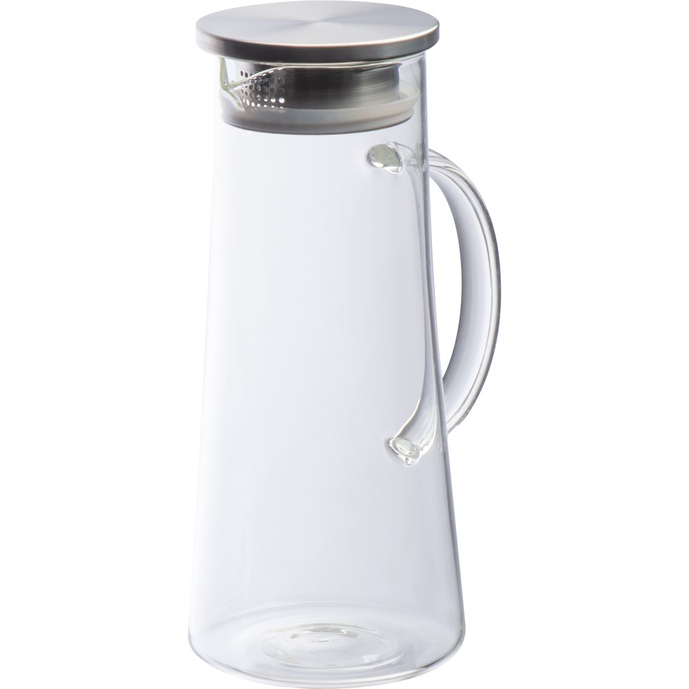 Glaskaraffe mit Edelstahldeckel, 1.350ml