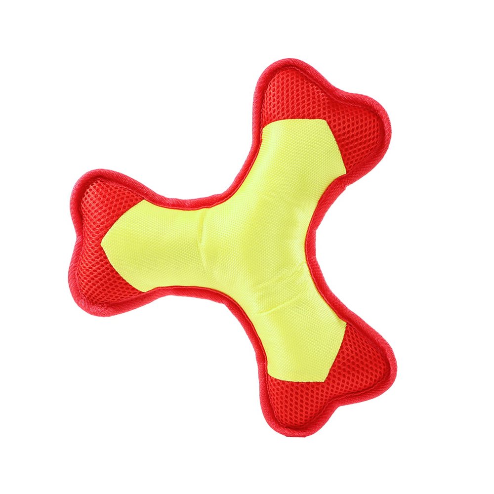 Hundespielzeug Flying Triple - gelb/rot