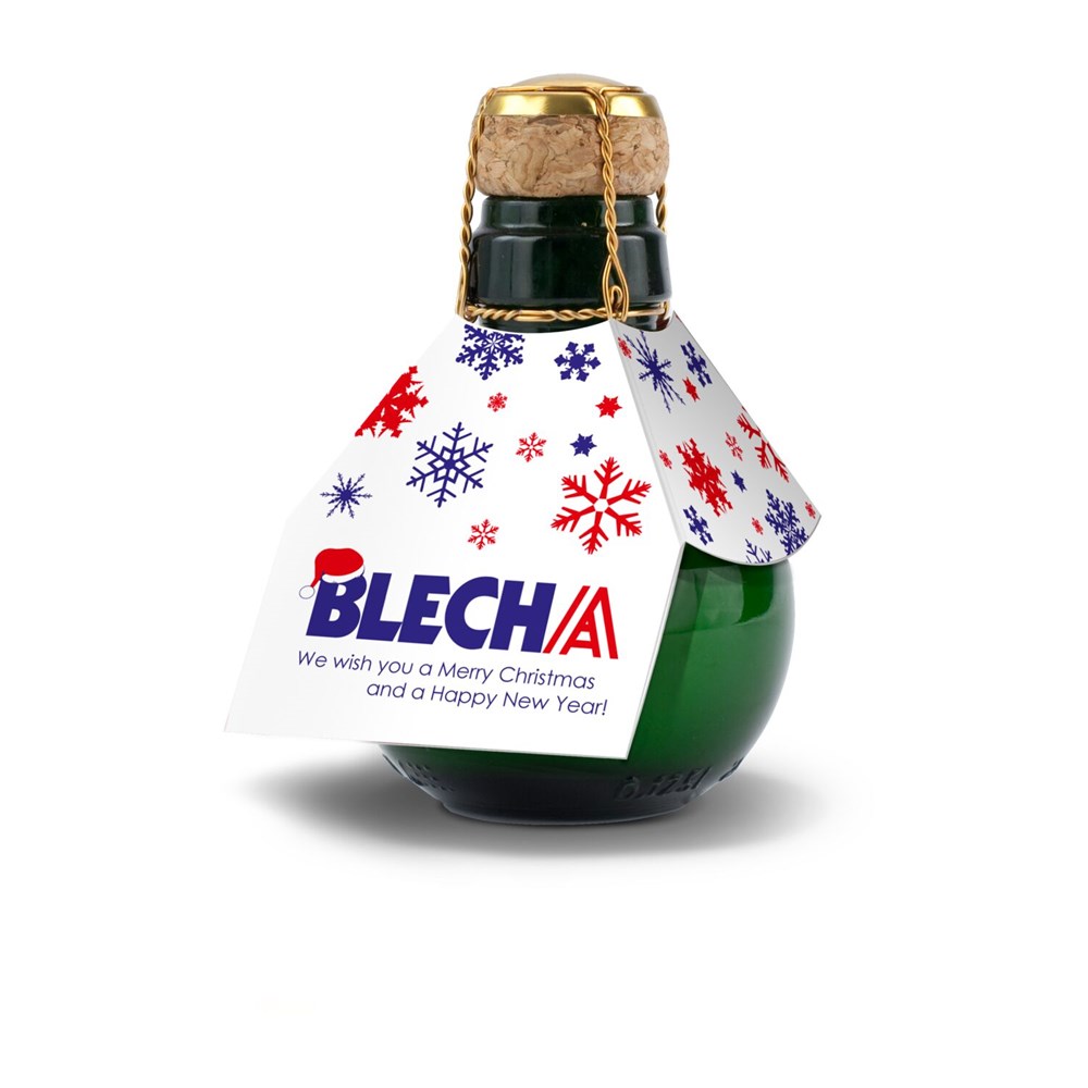 Kleinste Sektflasche der Welt! Zum Wohl - Inklusive Geschenkkarton in Gelb, 125 ml