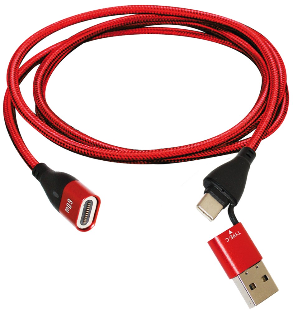 3 in1 Cable "Magnetic Data Highspeed" rot