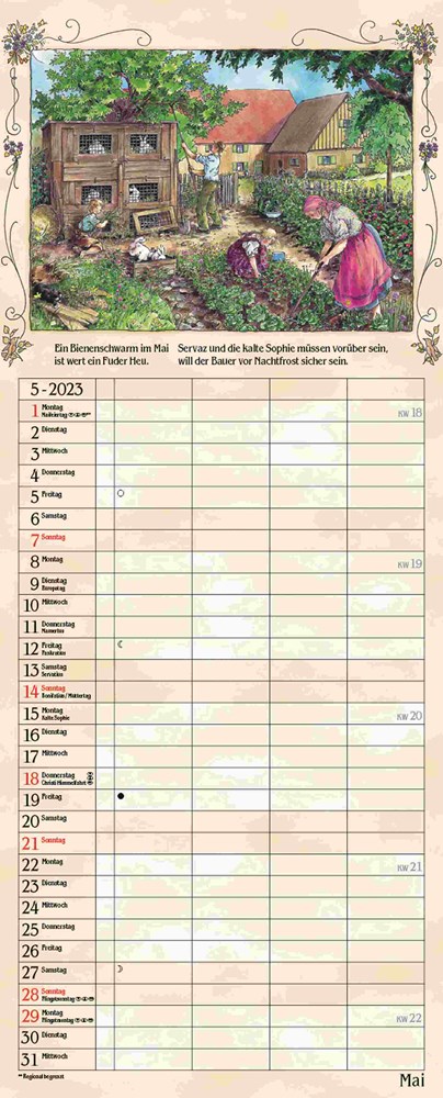 Bauernkalender für die Familie