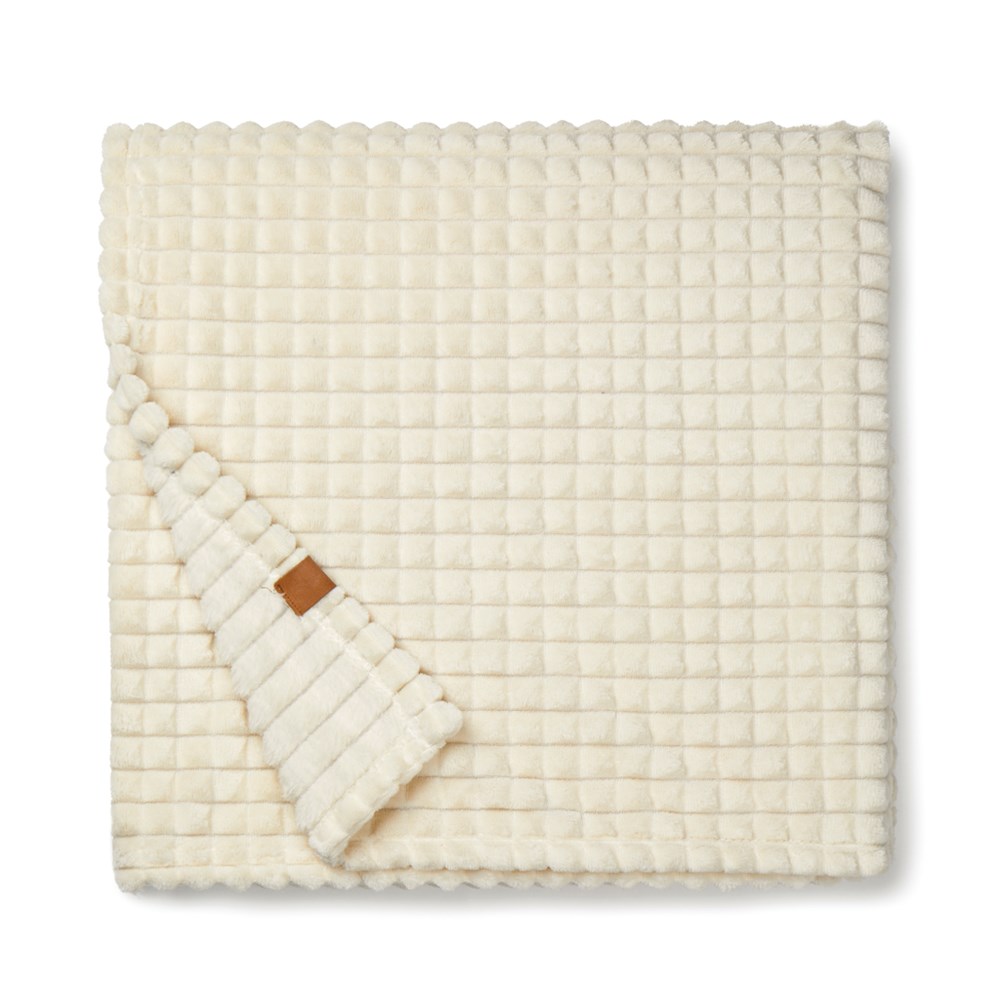 VINGA Branson Decke aus GRS recyceltem PET - beige (± PMS 13-0905 TCX)